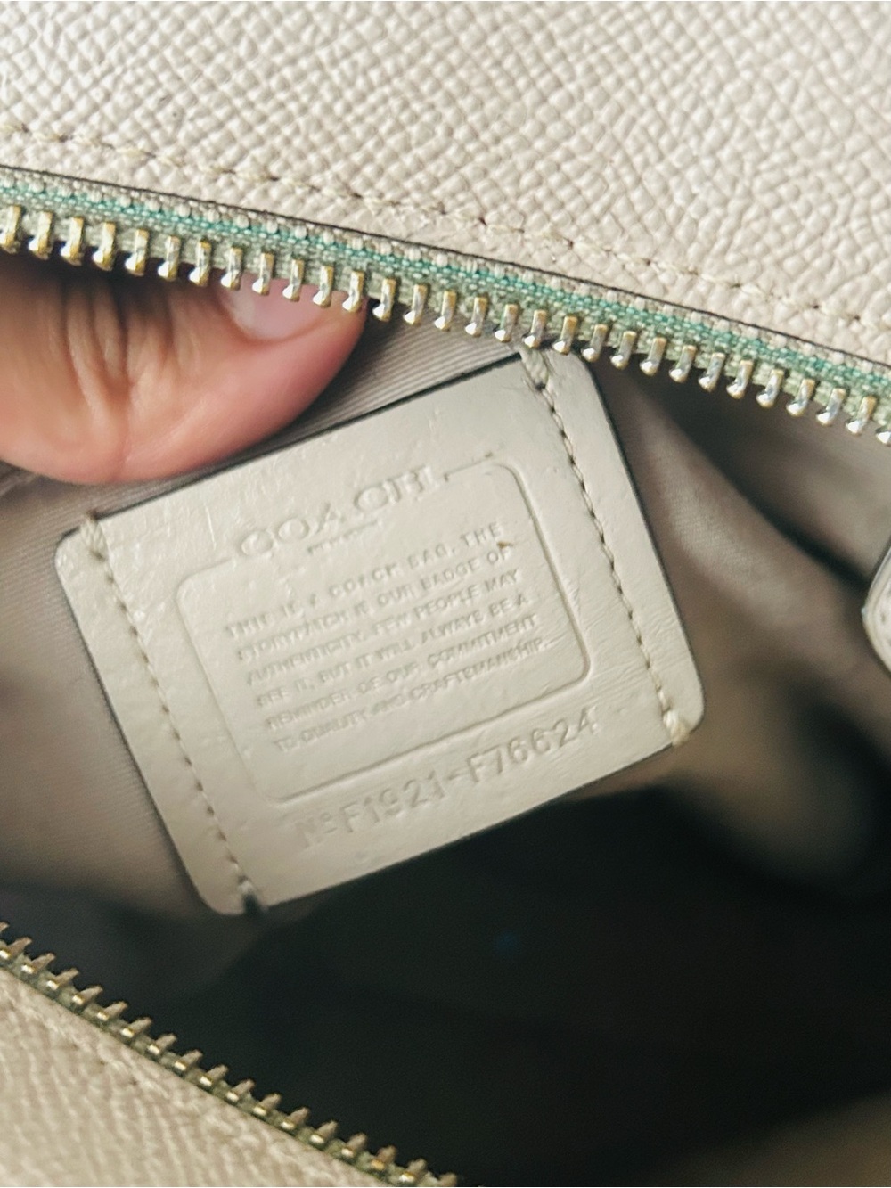 Coach Crossgrain Leather Jordyn Beige Backpack - Picture 7 of 10